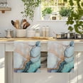 thumbnail image 4 of Blue Teal Marble Kitchen Towels Set of 3, Modern Ink Painting Abstract Soft Microfiber Dish Towels, Absorbent Quick-Dry Washable Dishcloths for Kitchen Cleaning, Drying Dishes, 18x28 Inches, 4 of 9
