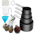 thumbnail image 1 of 11 Cucharas Medidoras y Tazas Medidoras de Cocina, con Measuring Cup de Graduadas, Embudo Plegable y Tarjeta de medición magnética, acero inoxidable para Medir Líquidos y Los Ingredientes (Rosa), 1 of 9