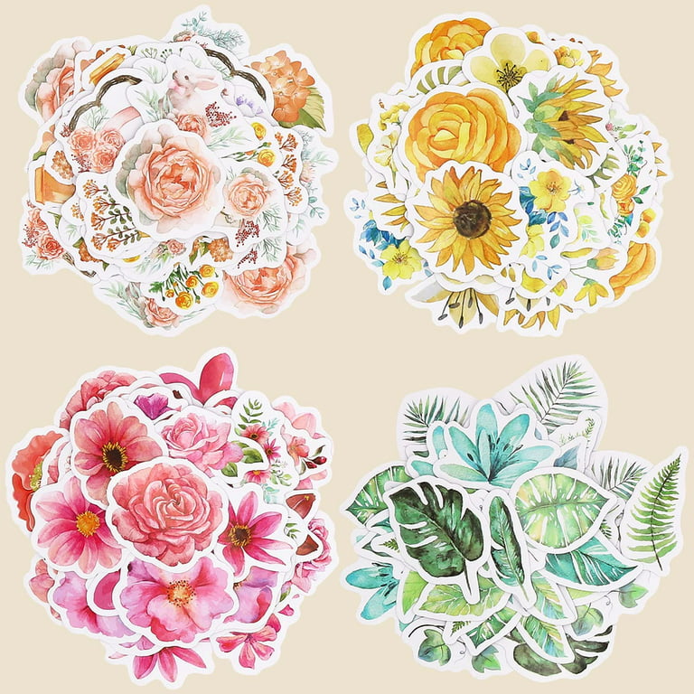 Mini Floral Stamp Stickers Post Office Stamp Like Stickers Boxed Set  Scrapbooking Journal Decor School Crafts Supplies – Hanarii