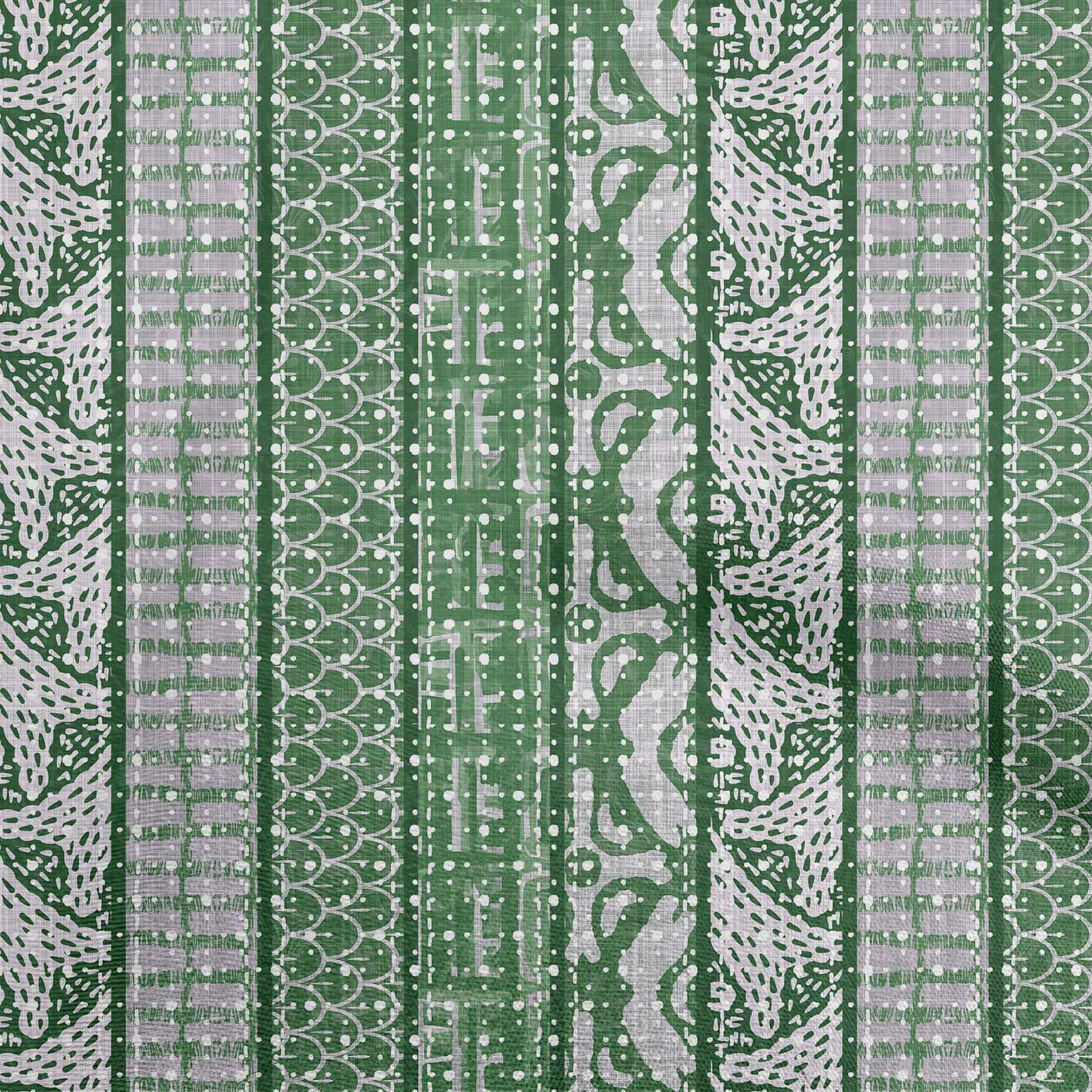 oneOone Polyester Spandex Green Fabric Aaian Batik Fabric For Sewing ...