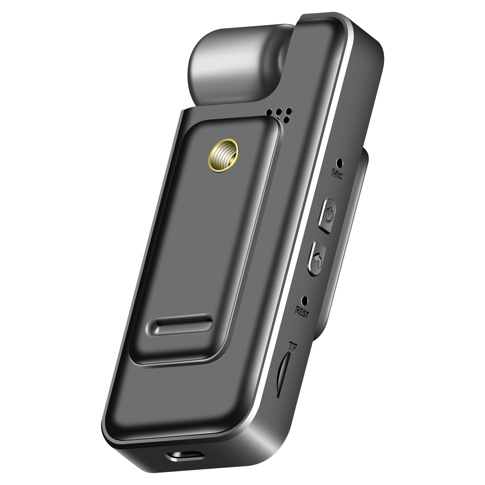 4K Body Camera Video Recorder with Rotating Lens Supports 128GB Storage for Security and Law Enforcement