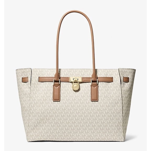 Michael Kors Womens Hamilton Moderne Large Signature Logo Tote Bag
