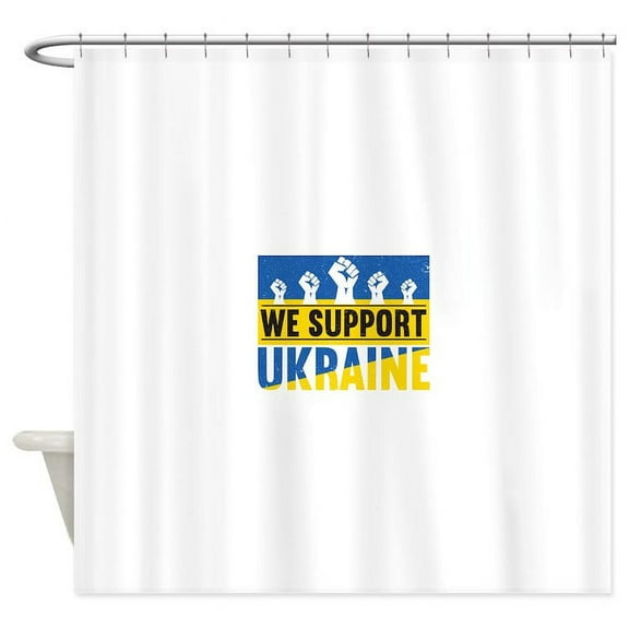 CafePress - We Support Ukraine - Unique Fabric Shower Curtain 70" x 72"