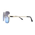 thumbnail image 4 of Womens Rimless Pearl Trim Metal Half Rim Butterfly Designer Sunglasses Gold Blue Smoke, 4 of 4