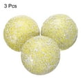 thumbnail image 3 of Uxcell 3Pcs Decorative Glass Balls 3.15 inch Orbs Centerpiece Balls Mosaic Glass Balls for Decor Bowls, Light Yellow, 3 of 5