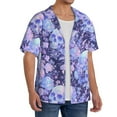 thumbnail image 2 of Logiee flower crystal Skull Print Men's Button Down Shirts Short Sleeve, Summer Beach Shirts,Vacation Wedding Shirts,Men's Casual Button-Down Shirts with Pocket-Medium, 2 of 5