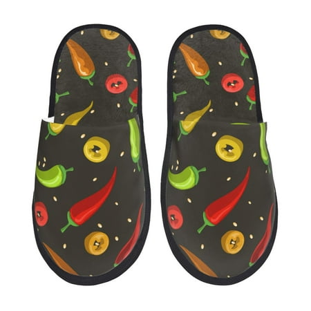 Balery Chili2 Slient Indoor Furry Fleece Comfort House Shoes Soft Non-Slip Home Shoes Cotton slippers House Slippers-- Large