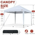 thumbnail image 7 of ABCCANOPY 10' x 10' White Outdoor Pop up Canopy Tent Camping Sun Shelter-Series, 7 of 7