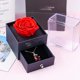 thumbnail image 2 of Caja de regalo de joyería de rosas preservadas reales con collar, regalo para el día de San Valentín, madres, 2 of 5