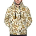 thumbnail image 2 of Bingfone Indian Paisley Men's Drawstring Hoodie Long Sleeve Pocket Sweatshirts-Large, 2 of 6