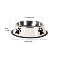 thumbnail image 6 of BLRTUN 2-Pack Stainless Steel Dog Bowls Set, Non-Slip Stackable Food & Water Dishes for Pets Beige-7oz(0.9cups), 6 of 7