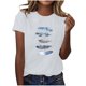 thumbnail image 1 of Tops Cortos para las Mujeres Cuello en V Impreso Manga Corta Top Casual, Camiseta de Baile sin Mangas para las Mujeres, 1 of 4
