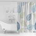 thumbnail image 4 of Extra Long Shower Curtain 72x84 Inch, Sage Green Blue Leaves Shower Curtain Waterproof Bathroom Decor Vintage Farmhouse Botanical Fabric Bath Curtain Set Accessories with Hooks, 4 of 6