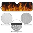 thumbnail image 7 of FUIALDOLG Car Windshield Sun Shade, Flame Car Window Shades Heat Reflective Interior Cool, Universal Fit for Most Cars Off-road Vehicle SUV, Foldable & Portable Design, 7 of 7