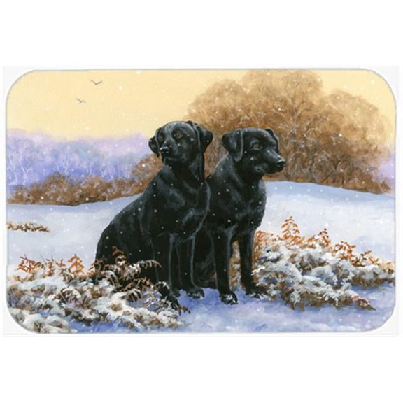Carolines Treasures BDBA0450MP Black Labradors in the Snow Mouse Pad- Hot Pad or Trivet