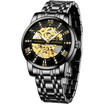 A ALPS Watches for man Automatic Mechanical Watches self Winding Man Watch with Stainless Steel Strap Business Watches Gift for Men