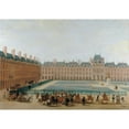 thumbnail image 2 of Anonymous 24x18 Gold Ornate Framed and Double Matted Museum Art Print Titled - Place Royale, Around 1660; Passage of the King's Carriage. Current Place Des Vosges, Current 4th Arrondissement, 2 of 4