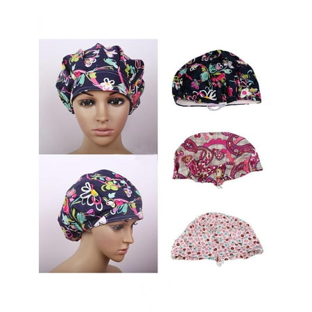 - Floral Print Scrub Cap Hospital Medical Surgical Surgery Hat for Doctor Nurses