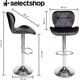 thumbnail image 2 of Set De 4 Bancos De Cocina Mostrador Barra Silla Taburete Comedor Respaldo Alto Altura Regulable y Función Giratoria 360° (4 Piezas Negro Cromado), 2 of 9