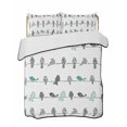 thumbnail image 2 of Quilts Twin Size, Teal Grey Plaid Polka Dots Birds Soft Comforter Bedding Set for Bed, Turquoise Spring Floral Lightweight Quilted Bedspread with Pillow Cover(2 Pieces) for All Season, 68x86 Inch, 2 of 6