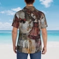 thumbnail image 3 of Lsque Vintage Collage Girl Butterfly pattern Hawaiian Shirt for Men, Unisex Summer Beach Casual Short Sleeve Button Down Shirts-Small, 3 of 9