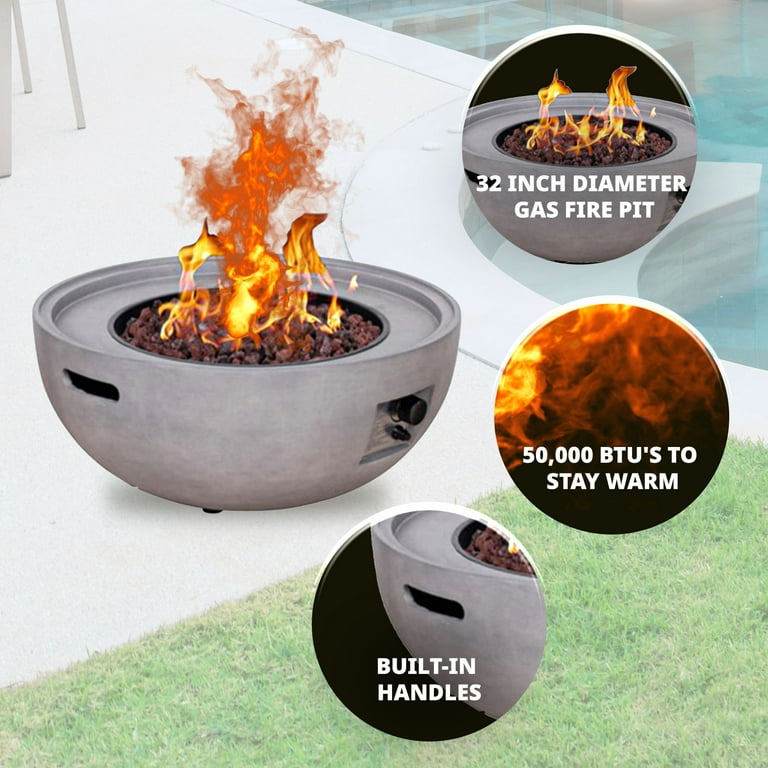 32 inch round 2024 propane fire pit