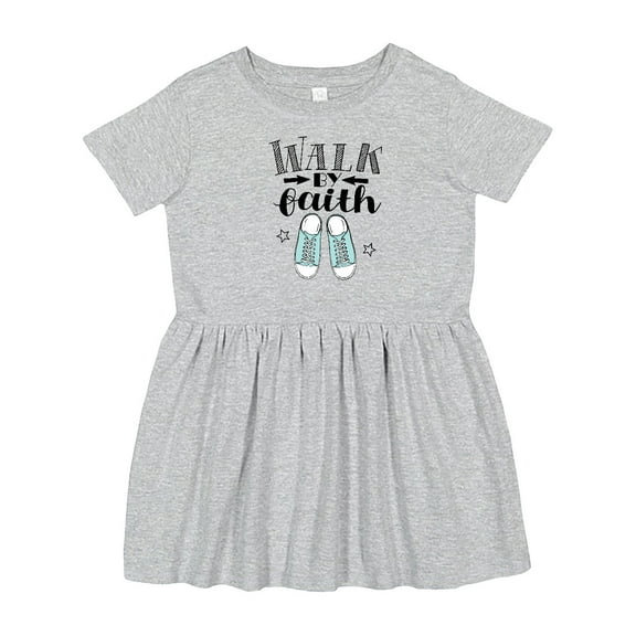 Inktastic Walk by Faith Quote Girls Toddler Dress