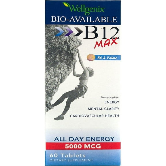 Wellgenix Bio-Available Sublingual B12 B6 - 60 Tablets