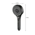 thumbnail image 3 of Turbo High-Pressure Shower Head with 6 Spray Modes & Water-Saving Pause - ABS Plastic, Universal Fit, Easy Install for Low Water Pressure Bathrooms, Homes, Elderly/Kids (9.44 Inch), 3 of 8
