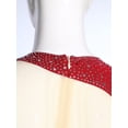 thumbnail image 6 of Aislor Women's Lyrical Dance Long Sleeve Asymmetrical Ballet Skirt Leotard Figure Skating Dress Burgundy M, 6 of 7