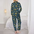 thumbnail image 6 of Wukai Modern Excavator Print Women's Pajama Set - Soft Long Sleeve Sleepwear for Comfort and Style-Small, 6 of 9