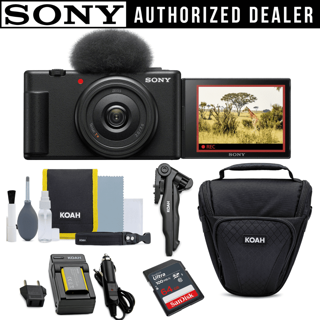 Sony ZV-1F B 20.1 Megapixel Compact Camera, Black, Vlogging Camera