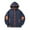 Navy, variant on Mens Button Down Hooded Fleece Shacket Elbow Patches Warm Thermal Sweatshirt Coat Plaid Lining Hood for Fall Winter Daily Wear with Pockets, Red, XXL