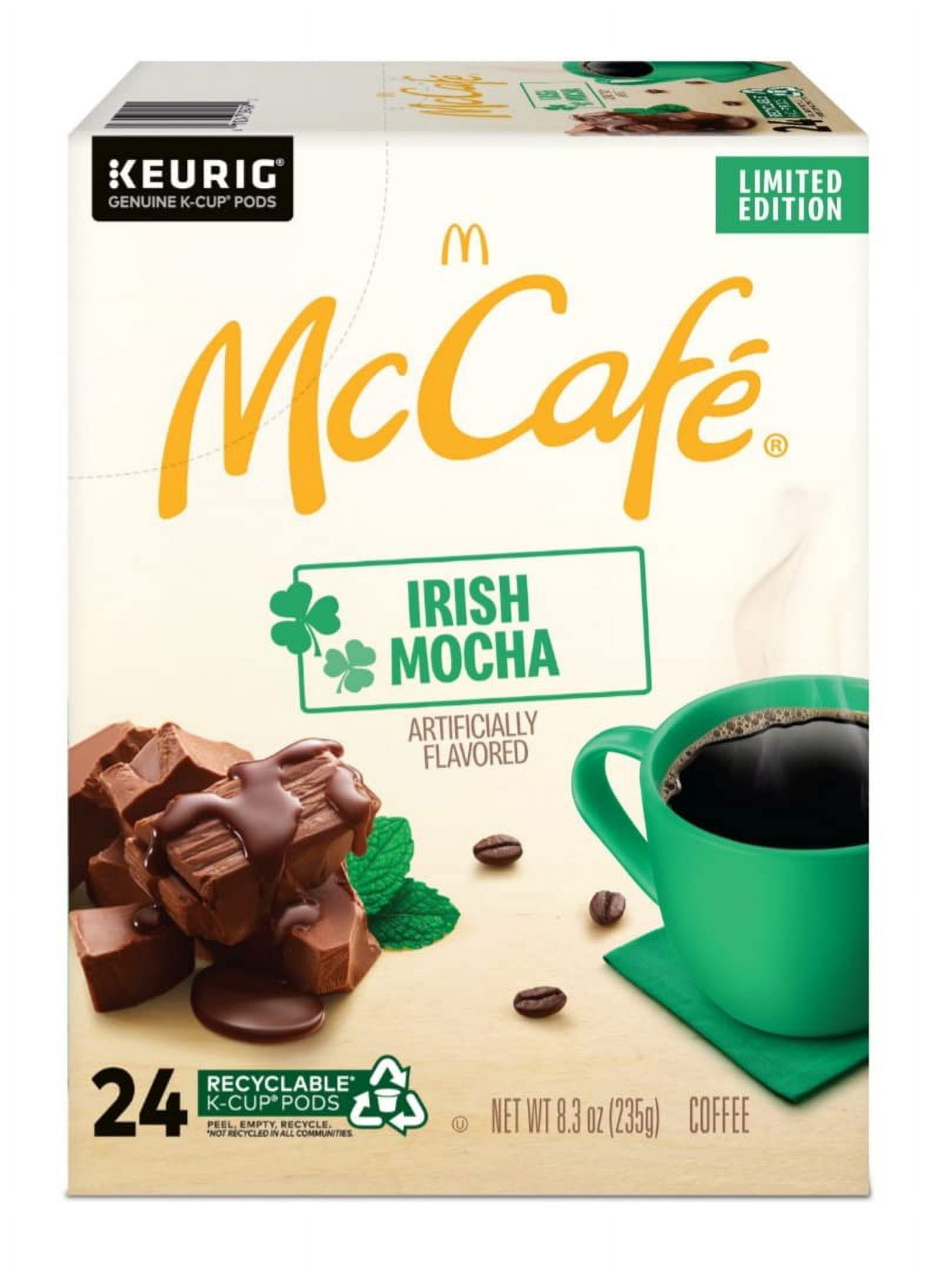 Irish Mocha Limited Edition Coffee K Cups - Pack of 2 Boxes - 24 K Cup Pods Per Box - K Cups Total - For Use In Coffee Makers - Limited Edition  Flavor