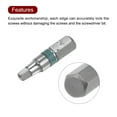 thumbnail image 4 of Unique Bargains 8pcs 3mm Square Hex Screwdriver Bit 1/4' Hex Shank 1' Length S2 Steel Magnetic Power Drill Bits, 4 of 6
