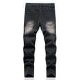 thumbnail image 3 of High Street Fashion Distressed Denim Jeans For Boys Comfortable Stretch Casual Long Trousers Kids Spring Autumn Wear Tween Kids Summer Soft Comfy Trousers Y2K Streetwear Cute Teen Basic Pants, 3 of 8