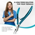 thumbnail image 3 of BEZOX Ingrown Toenail Clippers for Seniors Thick Toenails - Straight Toe Nail Clippers for Ingrown Nails, Precision Grooming Toenail Scissors for Healthy Nails - Blue, 3 of 8