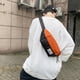 thumbnail image 5 of Bolso de hombro compuesto de nailon transpirable con cremallera Viaje de compras (naranja negro), 5 of 7