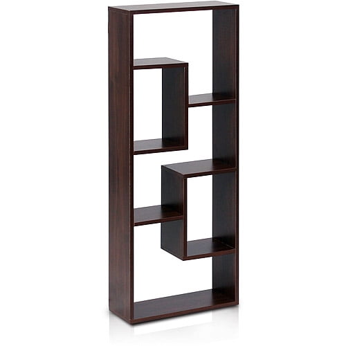 Furinno FNAJ-11033 Boyate Five Wall-Mounted Shelf, Walnut