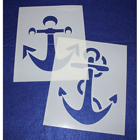 Large Anchor Stencils 8" X 10" Mylar 2 Pieces of 14 Mil - Painting /Crafts/ Templates