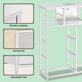thumbnail image 6 of melmine White Tall Dresser for Bedroom with Charging Station & LED Lights 10 Fabric Drawer Modern Chest for Living Room, 6 of 13