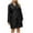 Black, variant on Fesfesfes Faux-Leather Coat for Women Mid Length Jacket Fall Jacket Fashionable British Jacket Fall