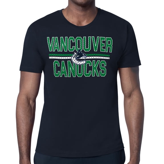 Men's Starter Navy Vancouver Canucks Mesh Look Team Name T-Shirt