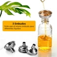 thumbnail image 3 of 24 Botellas de Vidrio Transparente Peque&ntilde;as de 2 Onzas con Tapas y 3 Embudos, 40 Etiquetas, 1 Bol&iacute;grafo, Botellas Redondas Boston de 60 ml para, Jugo, Brotes de Jengibre, Whisky,, 3 of 8