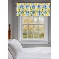 thumbnail image 3 of Summer Lemon Valances for Windows, Rod Pocket Kitchen Valance Curtains - Soft & Washable Small Window Treatment for Living Room,&nbsp;Bathroom, Blue Diamond Art, 54x18inch, 3 of 9