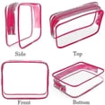 thumbnail image 2 of 3pcs Cosmetic Makeup Bags Set Waterproof Clear Pvc With Zipper Handle, 2 of 3