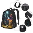 thumbnail image 4 of Daiia Purple Glowing Mushroom Backpack for Men and Women -Durable Backpack Large Capacity, Water-Resistant Bag with Adjustable Straps and Laptop Compartment, 4 of 9