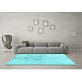 thumbnail image 3 of Ahgly Company Indoor Rectangle Abstract Light Blue Contemporary Area Rugs, 5' x 8', 3 of 4