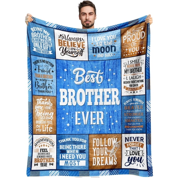 Gifts for Brother, Fathers Day Brother Gifts from Sister Brother, Best Brother Birthday Gift, Birthday Gifts for Brother Adult, Big Brother Gift for Boy, for Brother Blanket 50"x60"