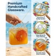 thumbnail image 3 of Purse Drinking Glass 26 oz Handbag Shaped Decorative Glass with Straw for Juice Tea Cocktails, 3 of 10